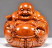 木雕刻彌勒佛風(fēng)水?dāng)[件實(shí)木大肚笑佛客廳辦公室商鋪擺放工藝品 花梨整木精雕彌勒佛高8cm 曬單實(shí)拍圖