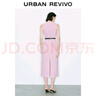 UR2025夏季新款女時(shí)尚休閑腰帶裝飾無(wú)袖休閑連衣裙UWG850127 粉紫 S 曬單實(shí)拍圖