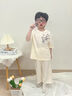 G.DUCKKIDS童裝男童睡衣夏季冰絲兒童睡衣薄款透氣男孩家居服套裝短袖兩件套 小狗款咖色aocmoac 160碼建議150-160cm12-13歲 曬單實(shí)拍圖