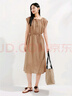 玖姿·安娜蔻簡約通勤風(fēng)萊賽爾條紋無袖連衣裙女2025夏季新款 條米咖啡 M 曬單實拍圖
