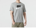 耐克（NIKE）短袖男士 25夏季新款運動服裝健身籃球衣純色棉質(zhì)半袖舒適圓領(lǐng)T恤 AR5005-063/灰色 XL (180/96A) 曬單實拍圖