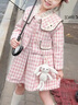 G.DUCKKIDS小黃鴨童裝女童秋裝套裝兒童衣服女孩春秋季洋氣格子背心公主裙兩 淺粉色 110 建議4~5歲【100-110cm】cm 曬單實拍圖