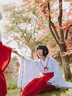 歐維沃日系動漫演出服萬圣節(jié)桔梗巫女cosplay日式和服女皇之刃巫女 衣服套裝+襪子 S 曬單實拍圖