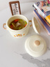 珂妙嘉（KEMIAOJIA）陶瓷燉盅隔水燉燕窩食品級家用小瓦罐 奶白如意熊 l 38000cm 曬單實(shí)拍圖