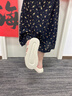 ZHR涼拖鞋女甜美風(fēng)珍珠軟厚底兩穿涼鞋女舒適一腳蹬女鞋 CE22 米色37 曬單實拍圖