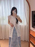 納琳雅Nalinya2025洋氣減齡無袖蕾絲上衣半身裙套裝女夏2025新款溫柔風(fēng) 套裝 M 曬單實(shí)拍圖