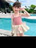 心楠兒童泳衣女童連體公主裙可愛(ài)女孩女寶嬰幼兒2歲3歲小童寶寶游泳衣 粉色小蝴蝶均碼身高90-110CM 均碼 【建議20-40斤】 曬單實(shí)拍圖