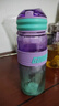 GULOO吸管水杯夏季學(xué)生大容量便攜喝水杯子耐高溫兒童戶(hù)外運動(dòng)刻度水壺 紫色 800ml 曬單實(shí)拍圖