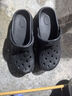 名創(chuàng)優(yōu)品（MINISO）洞洞鞋男女夏季外穿涼鞋防滑厚底踩屎感包頭涼拖鞋 黑色+海洋星星 曬單實(shí)拍圖