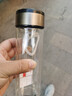 【?京東物流配送】高硼硅雙層玻璃杯大容量泡茶杯水杯子茶水分離 【雙層加厚】茶杯 350ml 1只 曬單實(shí)拍圖