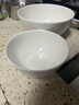 隆達(dá)骨瓷陶瓷餐具 純白大號澳碗 簡約健康家用大號面碗湯碗湯盆 純白7英寸圓潤碗 2只裝 曬單實(shí)拍圖
