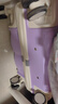 希仲兒童行李箱女孩可騎可坐卡通可愛小型登機(jī)箱拉鏈結(jié)實(shí)耐用旅行箱 紫色庫洛米-加厚pc/杯架 18英寸 【小型登機(jī)箱，免托運(yùn)】 曬單實(shí)拍圖