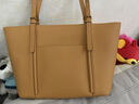 紅谷包包女包新款牛皮單肩手提包休閑通勤大容量托特包生日禮物 棕色 曬單實(shí)拍圖