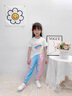 G.DUCKKIDS童裝女童夏裝套裝兒童衣服女大童夏季25新款短袖防蚊褲運動裝女孩 套裝 130 尺碼7~8歲【120-130cm】 曬單實拍圖