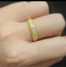 中鑫珠寶黃金排鉆戒指白鉆足金鑲鋯石釘珠圈戒送女友生日女神節禮物首飾 金重3.61克（11圈號） 曬單實(shí)拍圖