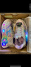 Skechers斯凱奇童鞋女童閃燈鞋開(kāi)關(guān)兒童運動(dòng)鞋休閑發(fā)光鞋302315L 銀色/多彩色/SMLT 28.5 曬單實(shí)拍圖