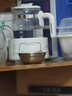 摩飛電器（Morphyrichards）全玻璃養(yǎng)生壺家用燒水壺多段控溫電熱水壺極速風(fēng)冷恒溫壺沖奶泡奶機(jī)MR5602 1.2L 椰奶白 曬單實拍圖