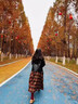 優(yōu)優(yōu)1點(diǎn)（Yoyo one）女童半身裙秋冬兒童加厚毛呢中長(cháng)款裙子英倫風(fēng)女大童長(cháng)裙百褶格子 19741紅色+4560紅格子 140 140cm 曬單實(shí)拍圖