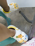 科巢（scoornest）兒童洞洞鞋寶寶拖鞋男女童夏季涼拖包頭幼兒小孩洗澡防滑軟底 海綿寶寶（白底） 授權(quán) 15 -合腳長14-15cm 曬單實拍圖