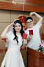 LIZONGXI紅色短袖連衣裙女夏季法式氣質(zhì)訂婚禮服敬酒服收腰顯瘦紅裙子短裙 白色【短袖短款】 S 【80-100斤】 曬單實拍圖