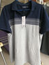 杉杉短袖T恤男純棉條紋珠地網(wǎng)眼打底衫垂順抗皺休閑通勤上衣 曬單實(shí)拍圖