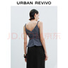 UR2025夏季新款女裝設(shè)計(jì)感扭結(jié)格紋棉質(zhì)吊帶衫UWG250128 深藍(lán)色格子 (領(lǐng)口偏低) XS 曬單實(shí)拍圖