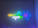 維億曼RGB幻彩智能拼接氛圍燈星座燈條led拾音電競房裝飾壁燈奇光板 插電+USB 9條 曬單實拍圖