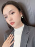 QPQK冰藍(lán)翡翠耳釘耳環(huán)2025新款爆款高級感耳飾女士中式耳墜送媽媽禮物 金色青玉耳環(huán)10MM 曬單實(shí)拍圖