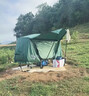 馳笠離地帳篷戶外雙人防暴雨免搭建野營(yíng)加厚防曬露營(yíng)垂釣野外帳篷雨棚 軍綠色（單人配防潮墊） 曬單實(shí)拍圖