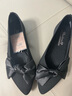 斯凱奇（Skechers）女鞋夏季蝴蝶淺口單鞋尖頭瑪麗珍鞋透氣舒適平底鞋158930 黑色/BLK 36.5 曬單實拍圖
