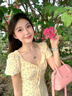 皓娥 法式黃色碎花連衣裙長(zhǎng)款女泡泡袖夏季收腰顯瘦小個(gè)子海邊度假風(fēng) 【黃色-含內(nèi)襯拉鏈】 M 曬單實(shí)拍圖