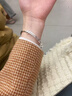 中國黃金（CHINA GOLD）足銀竹節手鐲女節節高升銀鐲子推拉年輕款教師節生日禮物送女友 【今/次日達】竹節手鐲 15±1g 曬單實(shí)拍圖