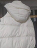 鴨鴨（YAYA）羽絨馬甲女外穿秋冬新款情侶男女同款連帽馬夾背心羽絨服外套 米白色 M /160(建議100-115斤) 曬單實(shí)拍圖