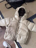 高梵兒童羽絨服黑金5.0鵝絨服官方男女童寶寶短款面包服保暖羽絨外套 小熊耳朵-YT芝士米 100 （輕暖短款 飛天鵝絨） 曬單實(shí)拍圖
