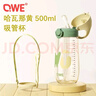 QWE吸管杯500ml哈瓦那黃PPSU大容量孕婦水杯糖耐刻度杯耐摔可裝開水 曬單實拍圖