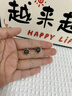伊燦氣質(zhì)名媛黑色鋯石三角耳釘女個(gè)性高級感2025新款爆款輕奢小眾耳飾 黑色三角形耳釘 曬單實(shí)拍圖