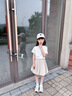 優(yōu)優(yōu)1點(diǎn)（Yoyo one）女童半身裙夏季涼感網(wǎng)球裙速干兒童裙子蓬蓬花苞裙女大童夏裝短裙 6072淺卡其色 150 150cm 曬單實(shí)拍圖