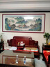易蓉手繪青綠山水國畫(huà)聚寶盆風(fēng)水畫(huà)源遠流長(cháng)辦公室客廳背景墻裝飾掛畫(huà) 無(wú)框單畫(huà)芯【單購買(mǎi)畫(huà)芯不包安裝】 裝裱218×88cm 曬單實(shí)拍圖