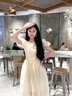 馨瑞緣（XINRUIYUAN）生日禮服女成人禮端莊平時(shí)可穿香檳色伴娘服畢業(yè)2025新款夏季 香檳中長(cháng)D款 L 均碼 曬單實(shí)拍圖