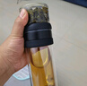華明富光茶水分離過(guò)濾茶杯男女泡茶雙層隔熱玻璃水杯禮品印制 HFD黑色 500ML【升級加厚】 曬單實(shí)拍圖