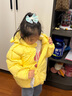 巴拉巴拉童裝兒童羽絨服寶寶女童男童2025冬裝新款嬰兒外套保暖上衣萌趣 黃色小南瓜31004-白鴨絨 110 （充絨量93g 適合3-5歲） 曬單實(shí)拍圖