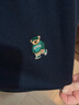 SPAO韓國同款刺繡小熊純棉短袖男女生百搭休閑寬松t恤SPDX25SD01LD 白#SP海軍熊 XL 曬單實(shí)拍圖