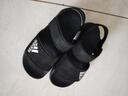 阿迪達斯 （adidas）童鞋露腳趾兒童涼鞋夏季款男童女童魔術(shù)貼軟底小大童沙灘鞋GW0344 GW0344 黑 33 碼/1uk/腳長20cm 曬單實拍圖