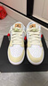 耐克（NIKE）Jordan官方喬丹AJ1大童植物刺繡圖案運(yùn)動(dòng)鞋新款男女童 IB8861 151白/粉紫/白/淺卡其/足球灰 39 曬單實(shí)拍圖
