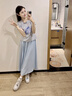 裙褲女2025新款夏季薄款垂墜感半身裙褲小個(gè)子休閑寬松白色闊腿褲 乳白色 M 【建議：100-125斤】 曬單實(shí)拍圖