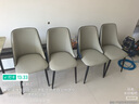 林氏家居巖板餐桌飯桌子家用餐桌折疊可伸縮小戶型圓餐桌椅子全套LS395R1 1.3米|黑色伸縮餐桌+S2-A餐椅*4 曬單實拍圖