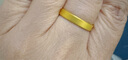 中國黃金（CHINA GOLD）無事黃金戒指男女士寬面古法足金素圈指環(huán)手飾節(jié)日520禮物送愛人 素圈無事戒指 圈號18【中金禮盒】 約1g 曬單實(shí)拍圖