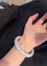 京鑒新疆和田玉手鐲羊脂白玉手鐲平安鐲玉石珠寶玉器女款玉鐲子帶證書(shū) 羊脂白玉手鐲 57mm 曬單實(shí)拍圖