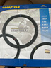 固特異（Goodyear）汽車方向盤套D型通用翻毛皮透氣吸汗防滑把套回正標(biāo)紅色 曬單實(shí)拍圖