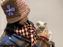 CharisKitty本命年小c&k紅色圍巾女生韓系氛圍感針織毛線加厚圍脖男生日禮物 CK圍巾-菱形格紅色【禮盒包裝】 曬單實(shí)拍圖
